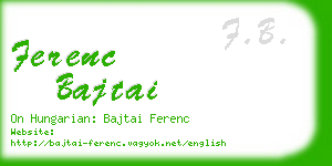 ferenc bajtai business card
